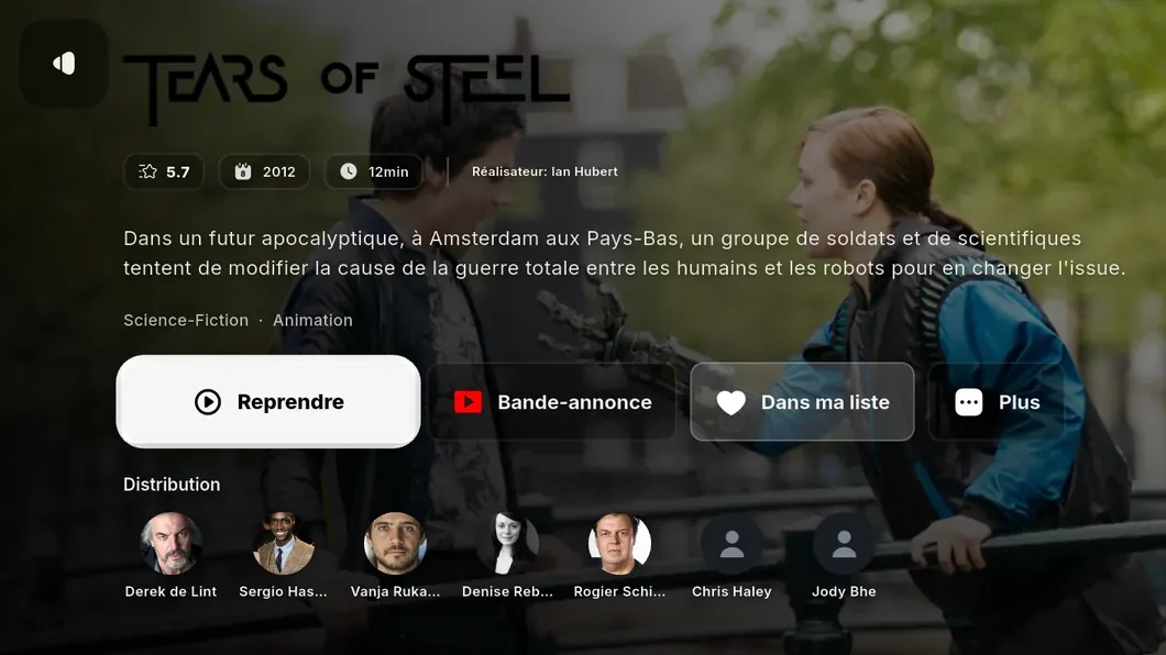 Film details with synopsis, rating and cast